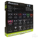 Golf Cart RHOX Formula GT Black Steering Wheel 13" Diameter