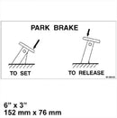 Taylor Dunn Forklift Park Brake Decal 94-384-00