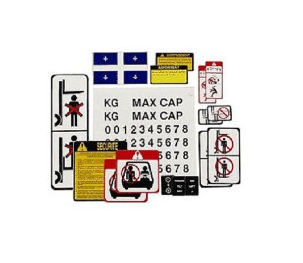 Forklift Universal French Canadian Decal Kit 1711F