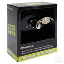 Golf Cart Convex Side Mount Rear View Black Mirror Fits Club Car, EZGO & Yamaha