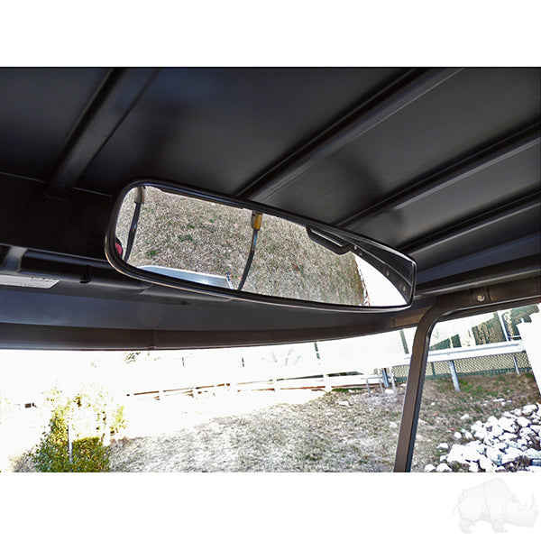 180 Degree Golf Cart Convex Black Rear View Mirror Fits Club Car, E-Z-GO & Yamaha