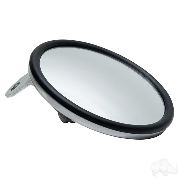 Golf Cart Convex Side Mount Rear View Stainless Steel Mirror Fits Club Car, EZGO & Yamaha