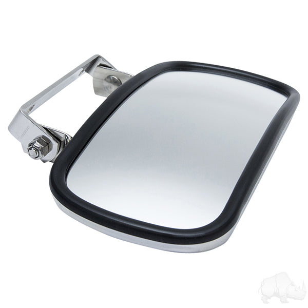 Golf Cart 180 Degree Convex Roof Mount Stainless Mirror Fits Club Car, EZGO & Yamaha
