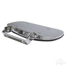 Golf Cart 180 Degree Convex Roof Mount Stainless Mirror Fits Club Car, EZGO & Yamaha