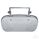Golf Cart 180 Degree Convex Roof Mount Stainless Mirror Fits Club Car, EZGO & Yamaha