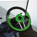 Golf Cart RHOX Aviator 4 Lime Green Grip/Black Spokes Steering Wheel 13" Diameter