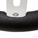 Golf Cart RHOX Challenger Black & Aluminum Steering Wheel 13" Diameter