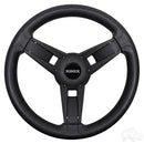 EZGO Giazza Black Golf Cart Steering Wheel with Hub