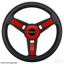 EZGO Giazza Black Golf Cart Steering Wheel with Hub