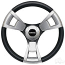 EZGO Golf Cart RHOX Fontana Brushed Steering Wheel with Hub