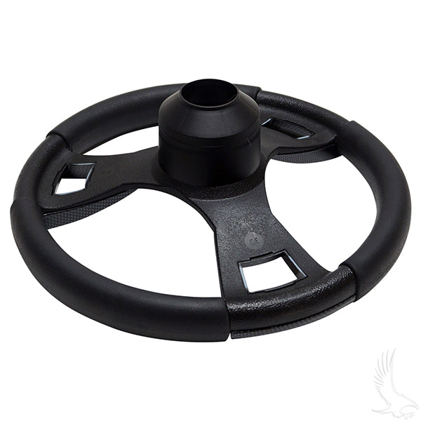 EZGO Golf Cart RHOX Fontana Carbon Fiber Steering Wheel with Hub
