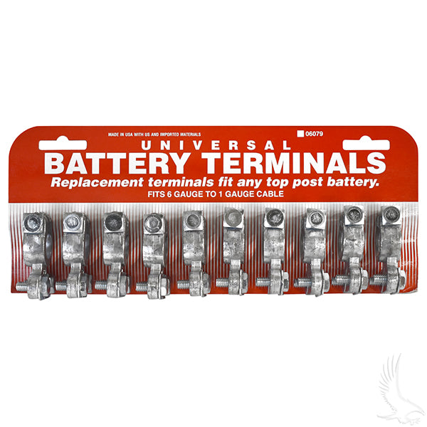 Golf Cart Battery Top Post Terminals - Pack of 10