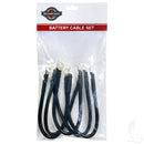 Golf Cart Battery Cable Set - Club Car 36V 81+ & Yamaha G2/G8/G9 36V 85-94 - (5) 12" 6 Gauge