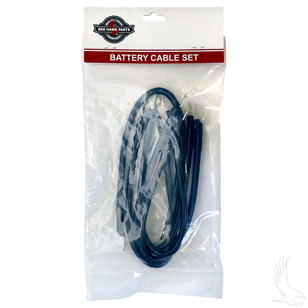 Club Car Battery Cable Set - (5) 14" 6 Gauge Fits DS 48V 1995+ Golf Cart