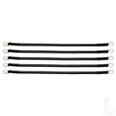 Club Car Battery Cable Set (5) 14" 4 Gauge Fits DS 48V 1995+ Golf Cart