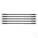 Club Car Battery Cable Set - (5) 14" 6 Gauge Fits DS 48V 1995+ Golf Cart