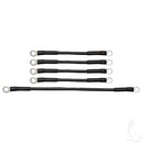 EZGO Battery Cable Set - (1) 12" (4) 7" 6 Gauge Fits Medalist & TXT 1994+ Golf Cart