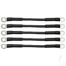 Golf Cart Battery Cables 7" 6 Gauge Black - Pack of 5
