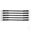 Golf Cart Battery Cables 9" 6 Gauge Black - Pack of 5