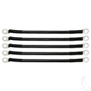 Golf Cart Battery Cables 9" 4 Gauge Black - Pack of 5