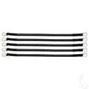 Golf Cart Battery Cables 12" 4 Gauge Black - Bag of 5