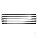 Golf Cart Battery Cables 14" 6 Gauge Black - Pack of 5
