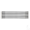 Golf Cart Battery Cables 16" 6 Gauge Black - Pack of 5