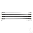Golf Cart Battery Cables 18" 6 Gauge Black - Pack of 5