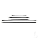 Battery Cable Set - Club Car Tempo / Onward / Precedent w/ 8V Batteries (2) 21" (2) 12" (1) 9" 4 Gauge
