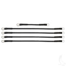 EZGO Battery Cable Set - (1) 7" (4) 14" 6 Gauge Fits TXT 48V Golf Cart