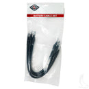 Club Car Battery Cable Set (3) 14" 6 Gauge Fits DS Golf Cart w/ 12V Batteries