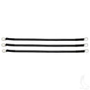 Club Car Battery Cable Set (3) 14" 4 Gauge Fits DS w/ 12V Batteries Golf Cart