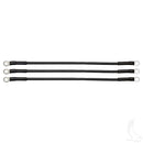 Club Car Battery Cable Set (3) 14" 6 Gauge Fits DS Golf Cart w/ 12V Batteries