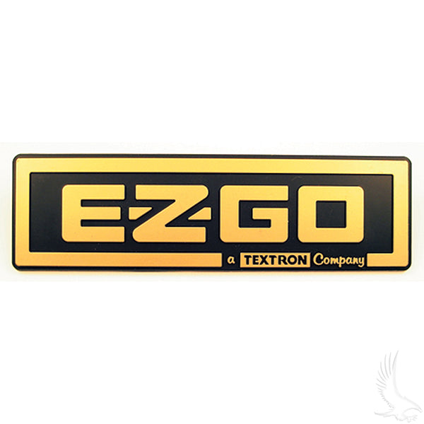 EZGO Black & Gold Emblem Fits TXT 1996-2013 Golf Cart