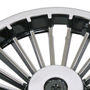 (1) Golf Cart 8" Turbine Black & Silver RHOX Wheel Cover Fits Club Car, E-Z-GO & Yamaha
