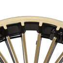 (1) Golf Cart 8" Turbine Black & Gold RHOX Wheel Cover Fits Club Car, E-Z-GO & Yamaha