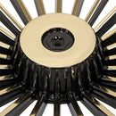 (1) Golf Cart 8" Turbine Black & Gold RHOX Wheel Cover Fits Club Car, E-Z-GO & Yamaha