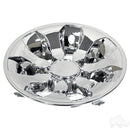 (1) Golf Cart 8" Driver Chrome RHOX Wheel Cover Fits Club Car, E-Z-GO & Yamaha