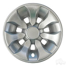 (1) Golf Cart 8" Driver Silver RHOX Wheel Cover Fits Club Car, E-Z-GO & Yamaha